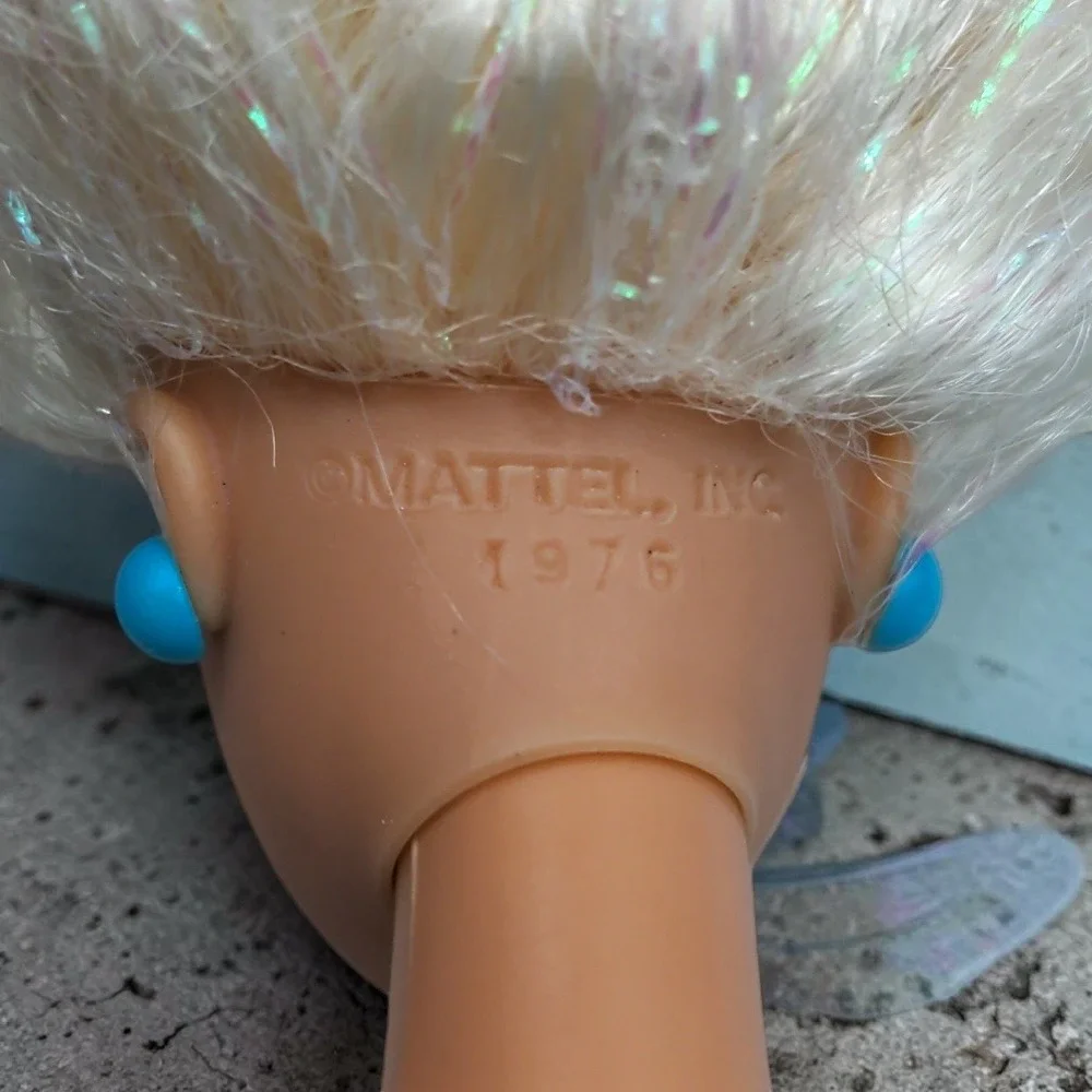 Vintage 1991 Mattel Barbie Mermaid Doll Blonde Tinsel Hair Iridescent Tail 1966
